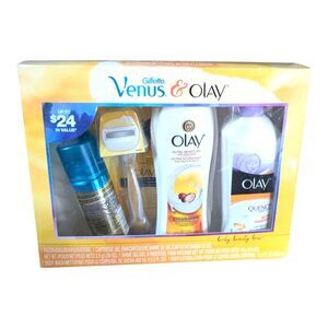 Gillette Venus Women's Razor & Olay Body Beauty Box Lotion Body Wash Shave Cream